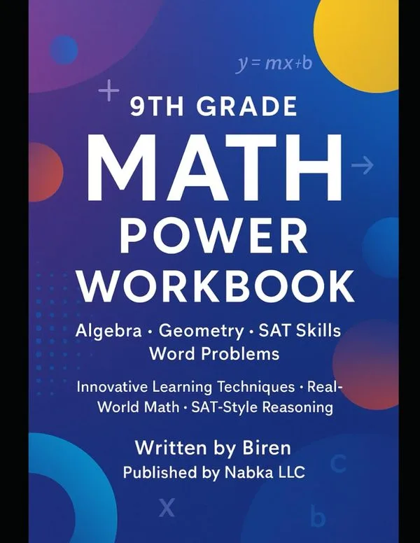 Cover of 9th Grade Math Power Workbook