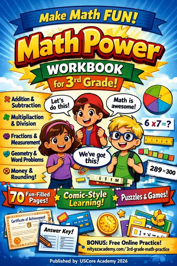 Cover of 3rd Grade Math Power Workbook