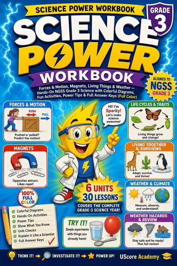 Cover of Science Power Workbook, Grade 3