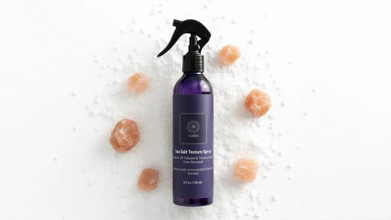 NABKA Sea Salt Spray with Himalayan Pink Salt – Wet-Hair Texture & Volume, Beachy Waves, Lightweight Hold, 8oz
