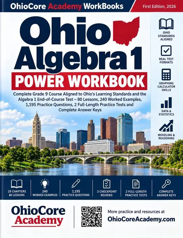 Cover of Ohio Algebra 1 Power Workbook