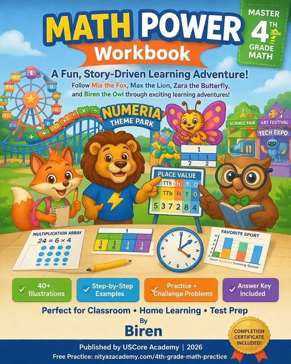 Cover of 4th Grade Math Power Workbook