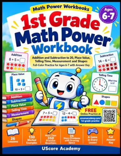 Cover of 1st Grade Math Power Workbook