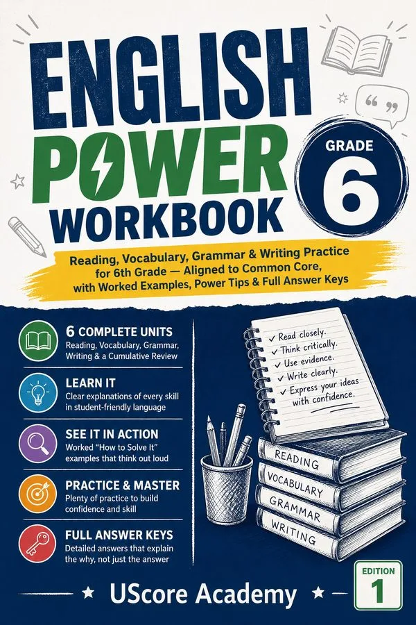 Cover of English Power Workbook, Grade 6