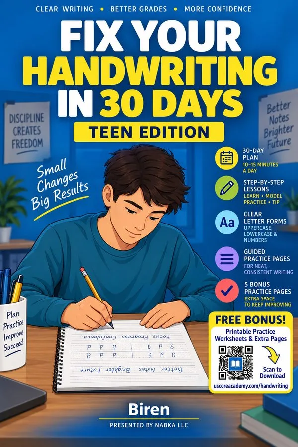 Cover of Fix Your Handwriting in 30 Days: Teen Edition