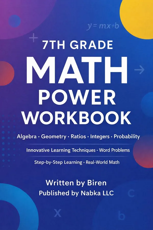 Cover of 7th Grade Math Power Workbook