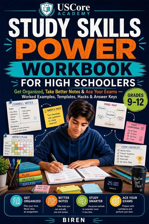 Cover of Study Skills Power Workbook for High Schoolers