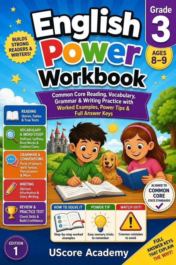 Cover of English Power Workbook, Grade 3