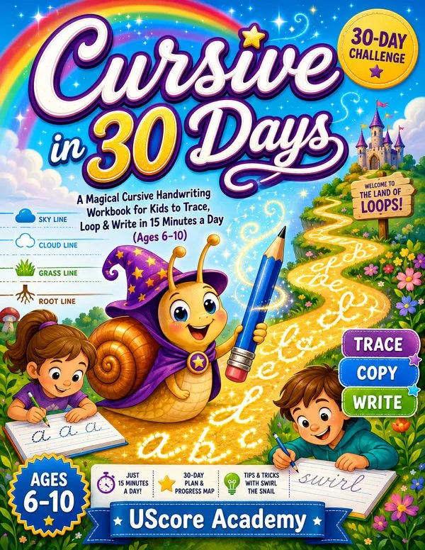 Cover of Cursive in 30 Days (Ages 6–10)