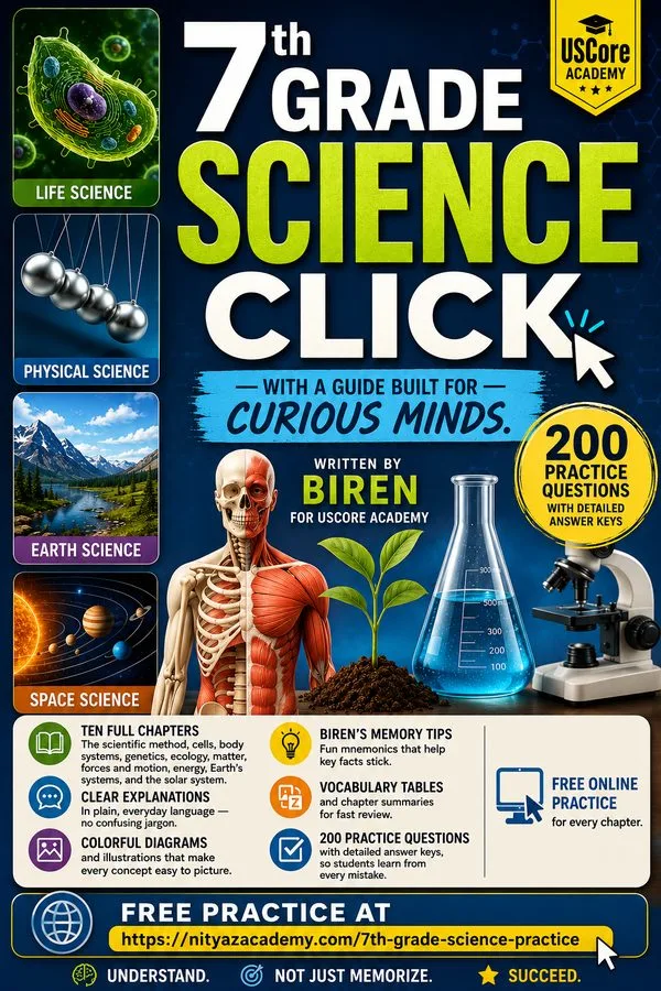 Cover of 7th Grade Science: A Complete Guide for Curious Minds