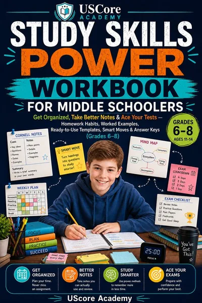 Cover of Study Skills Power Workbook for Middle Schoolers