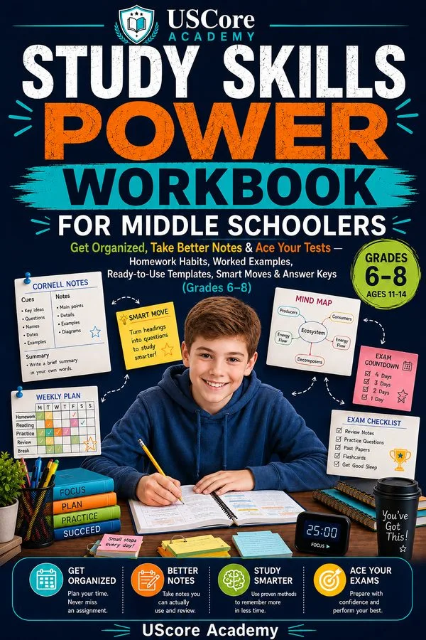 Cover of Study Skills Power Workbook for Middle Schoolers
