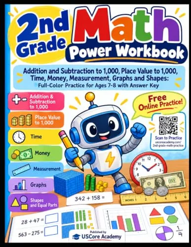 Cover of 2nd Grade Math Power Workbook