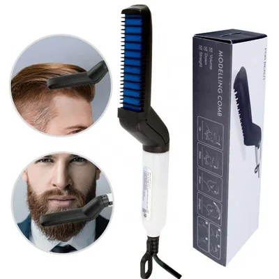 Hair Straightener Men Multifunctional Comb Curling Electric Brush Professional Hair Comb Brush Beard Straightener Hair Curler Fast Heating Styling Tools-nabka