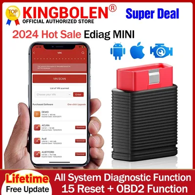 KINGBOLEN EDIAG MINI ALL System Car Diagnostic Tools 15 Resets FULL OBD2 Code Reader Scanner Lifetime Free PK THINKDIAG